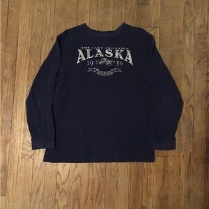 Vintage Alaska Graphic Navy Crewneck Sweater